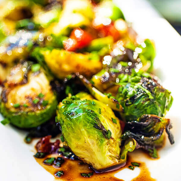 cooked Brussels sprouts